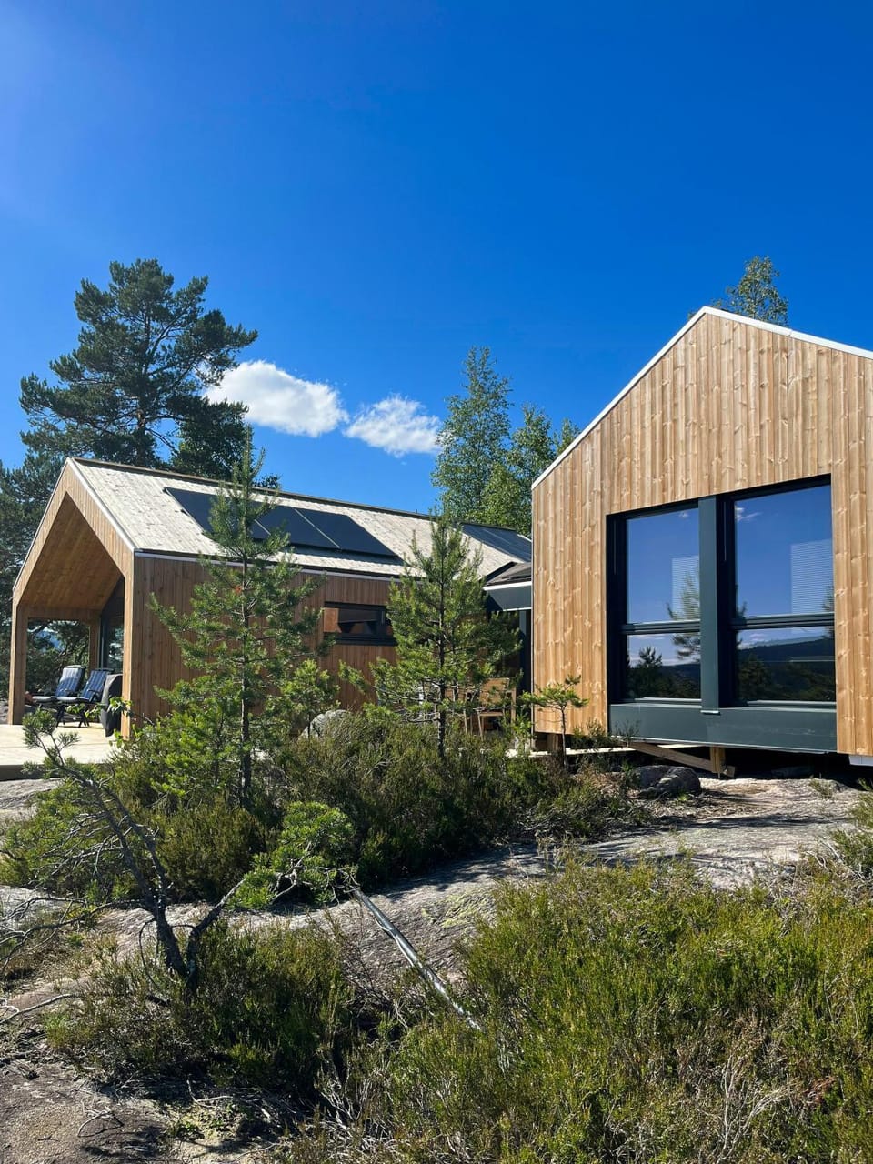 Views over the Nidelva river and hills in Amli House in Norway
