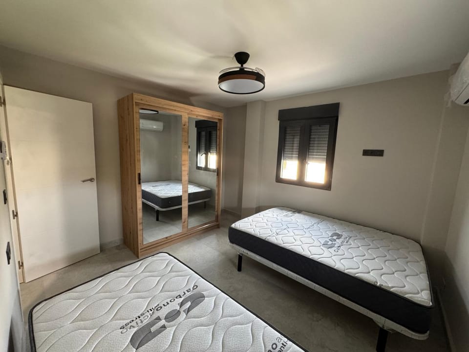 Property building, Living room, Bedroom