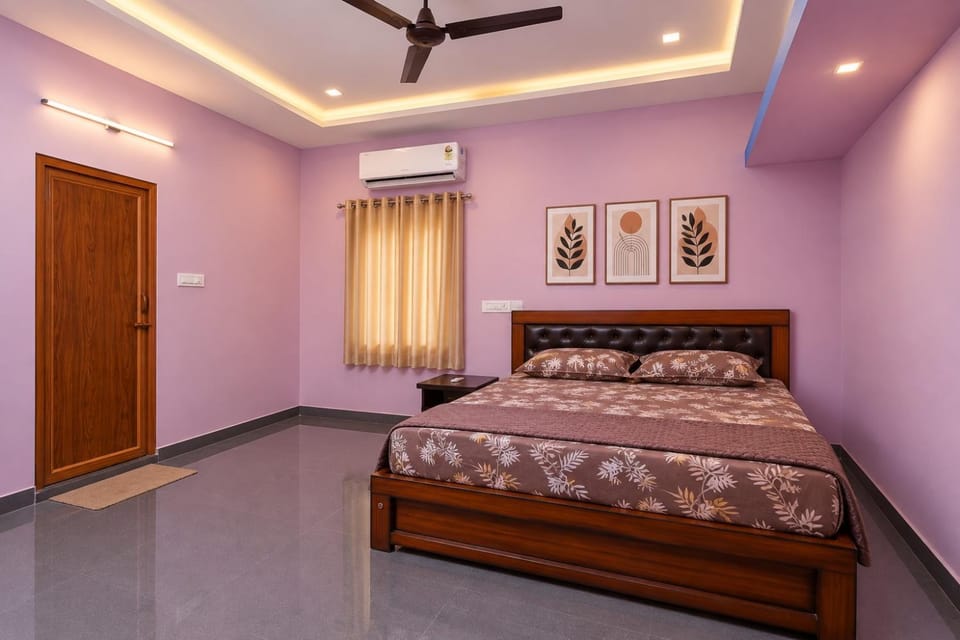 Bed, Bedroom, air conditioner
