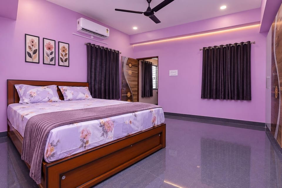 Bed, Bedroom, air conditioner