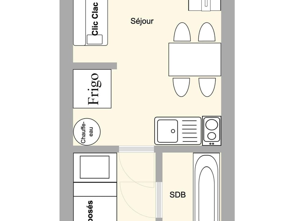 Studio balcon sud - 4 pers. - FR-1-594-343 Apartment in Villard-sur-Doron