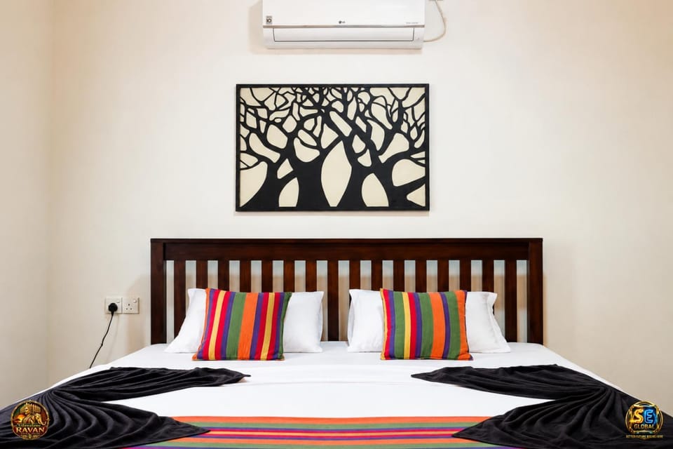 Bed, Decorative detail, Bedroom, air conditioner