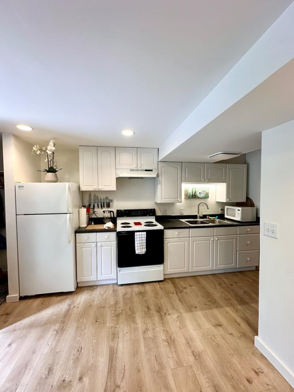 Kitchen or kitchenette, oven, stove