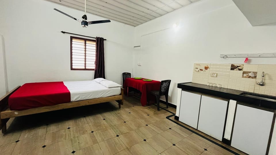 Bed, Kitchen or kitchenette, Photo of the whole room, Bedroom, air conditioner