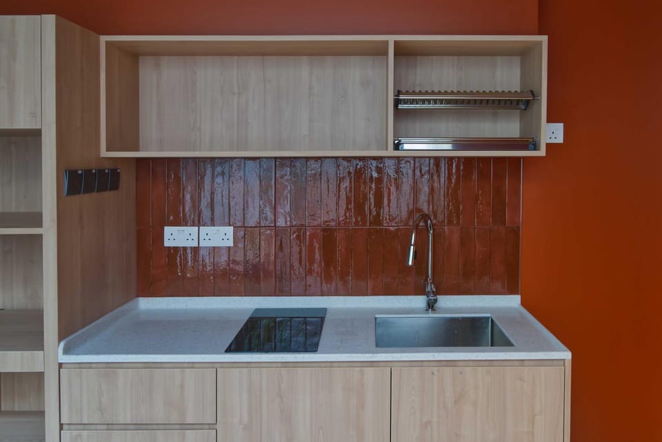 Kitchen or kitchenette, Kitchen or kitchenette, Communal kitchen, stove