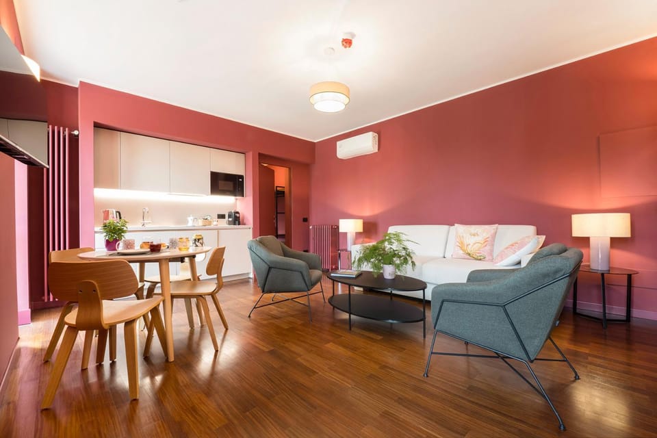 Kitchen or kitchenette, Living room, Dining area