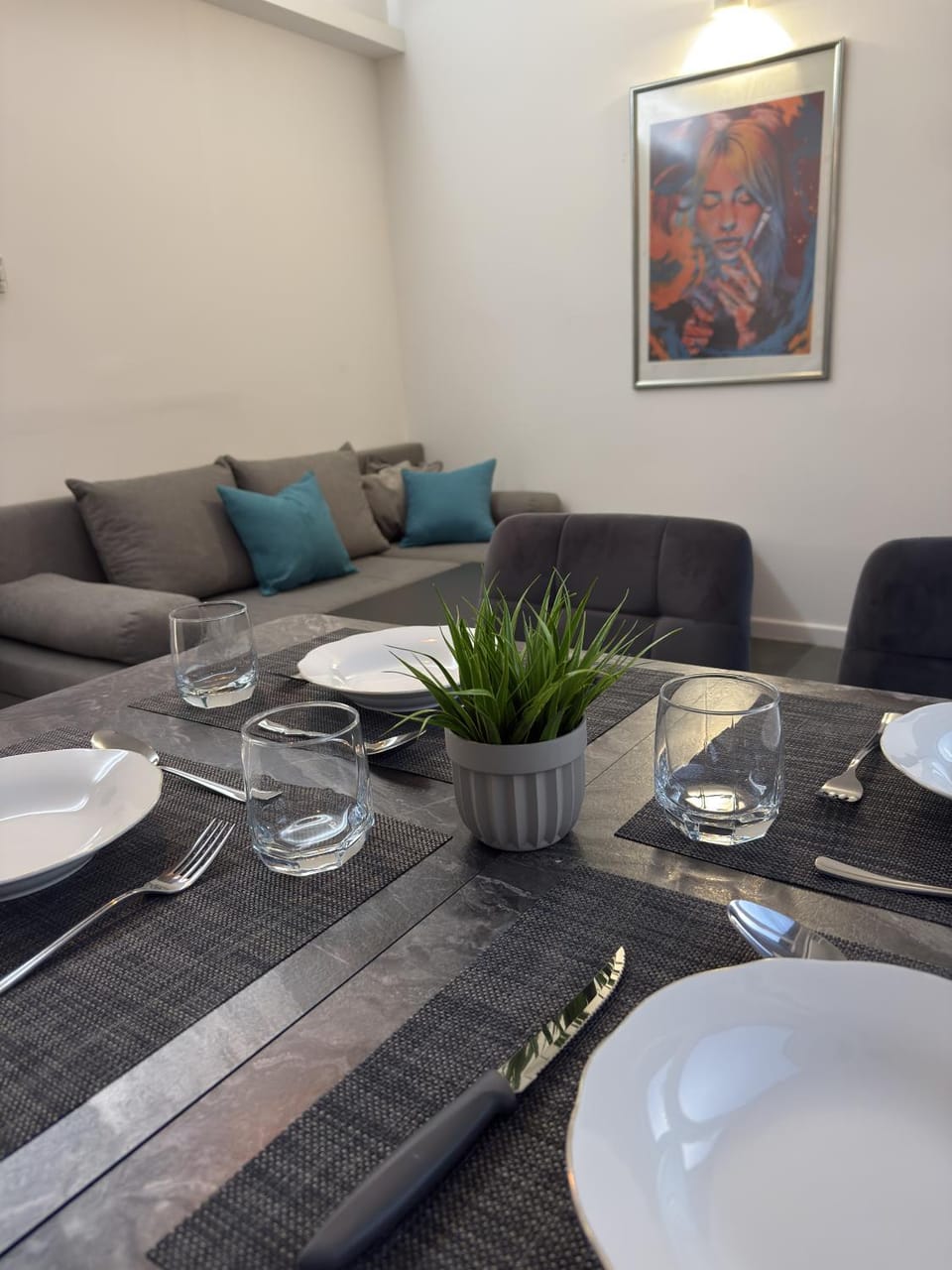 Living room, Seating area, Dining area