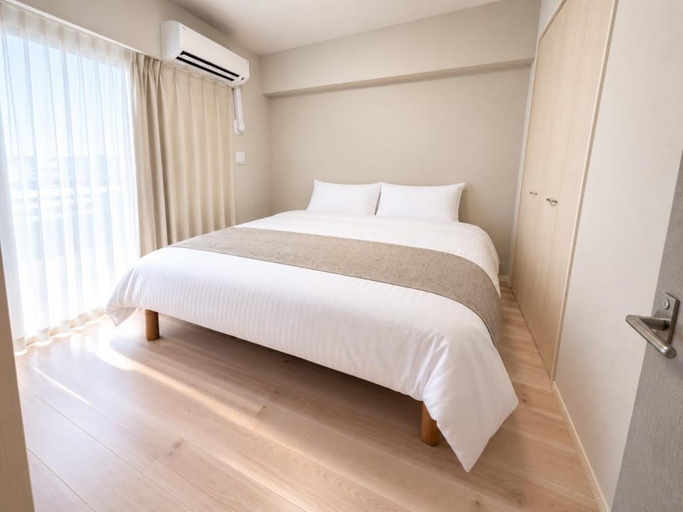 Bed, Photo of the whole room, Bedroom, internet, air conditioner