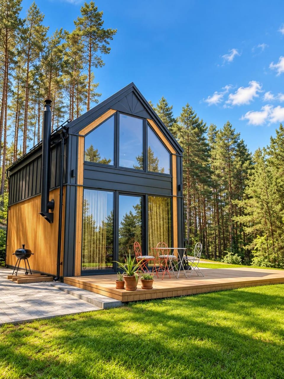 Property building, Patio, Spring, Day, Natural landscape, BBQ facilities, Garden, Balcony/Terrace, Balcony/Terrace, Garden view