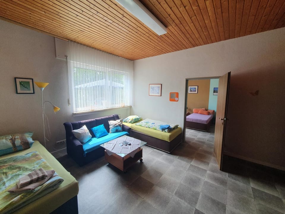 Bed, Living room, Photo of the whole room, Seating area, Bedroom