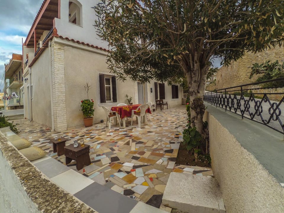 Patio, Facade/entrance, Landmark view