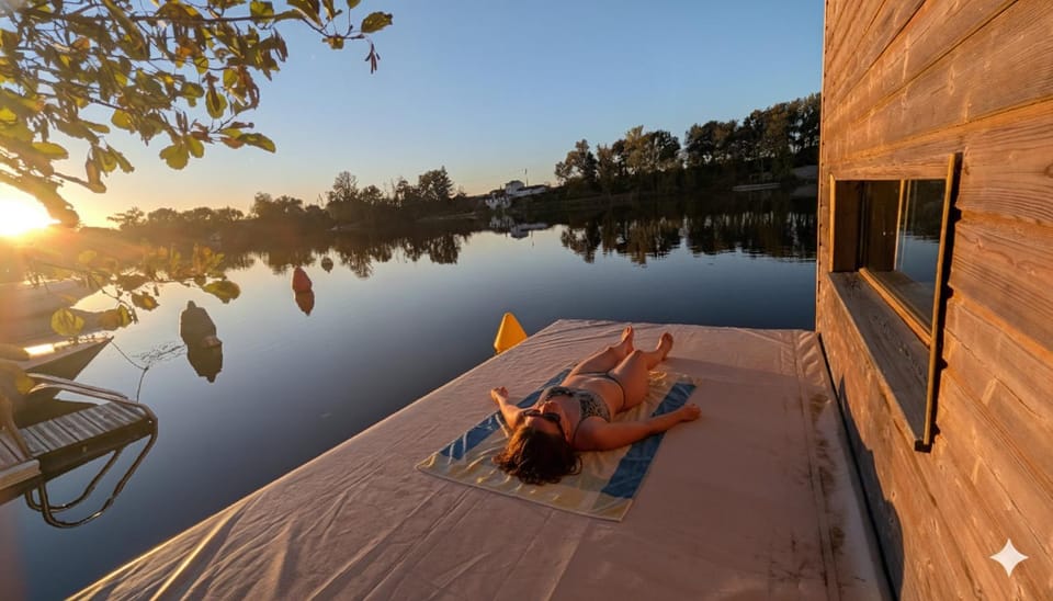 Cabane flottante sur le Tarn Campground/ 
RV Resort in Occitanie