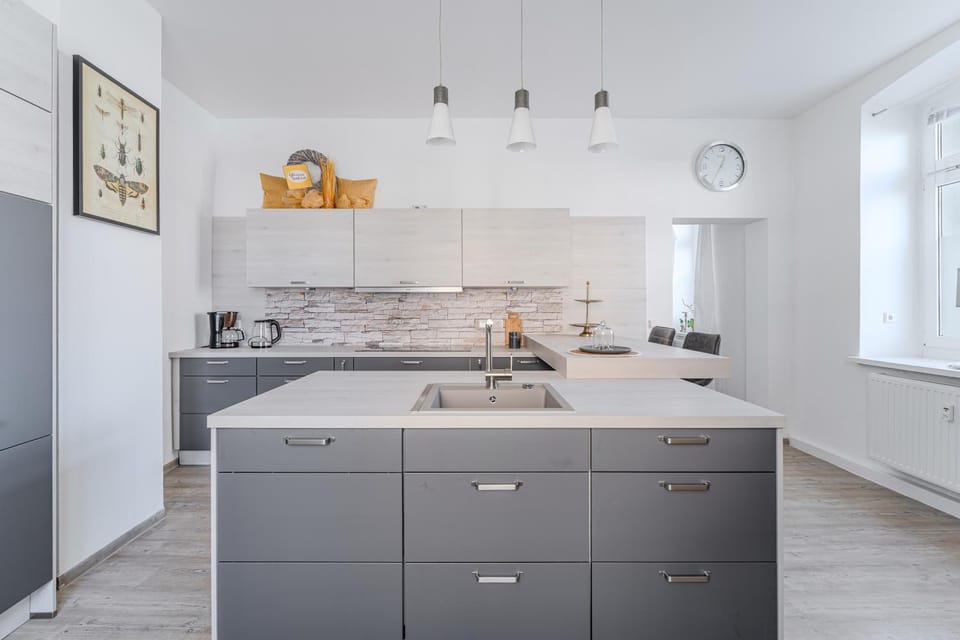 Coffee/tea facilities, Kitchen or kitchenette, dishwasher, minibar, stove