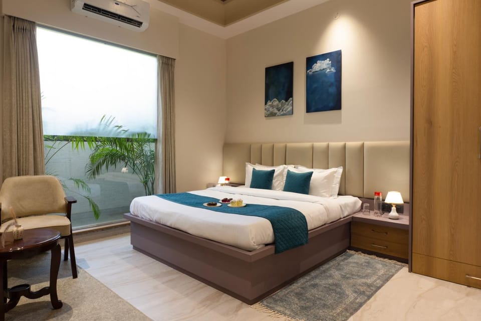 ELIVAAS Signature Cabana 3 BHK Villa With Private Pool, Sprawling Lawn, Poolside Deck & Outdoor Movie Screen Villa in Jaipur