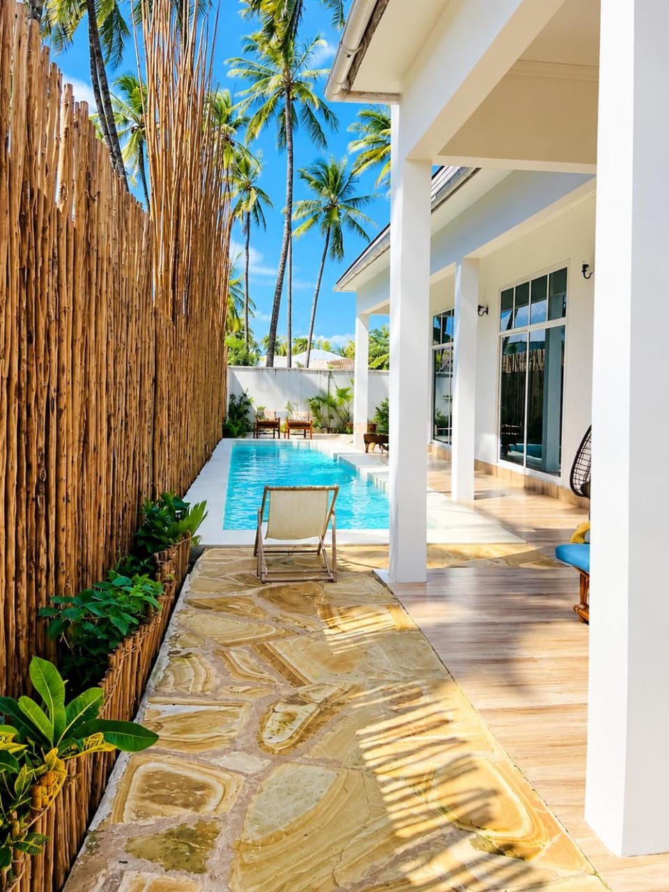 Garden, Balcony/Terrace, Pool view, sunbed