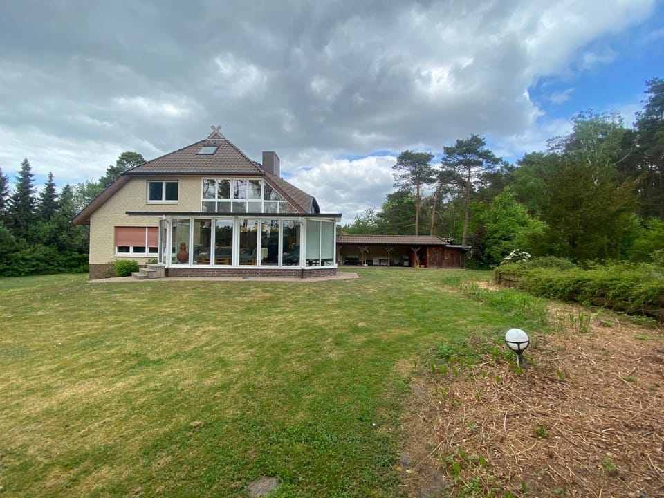 Property building, Spring, Natural landscape, Garden, Garden view