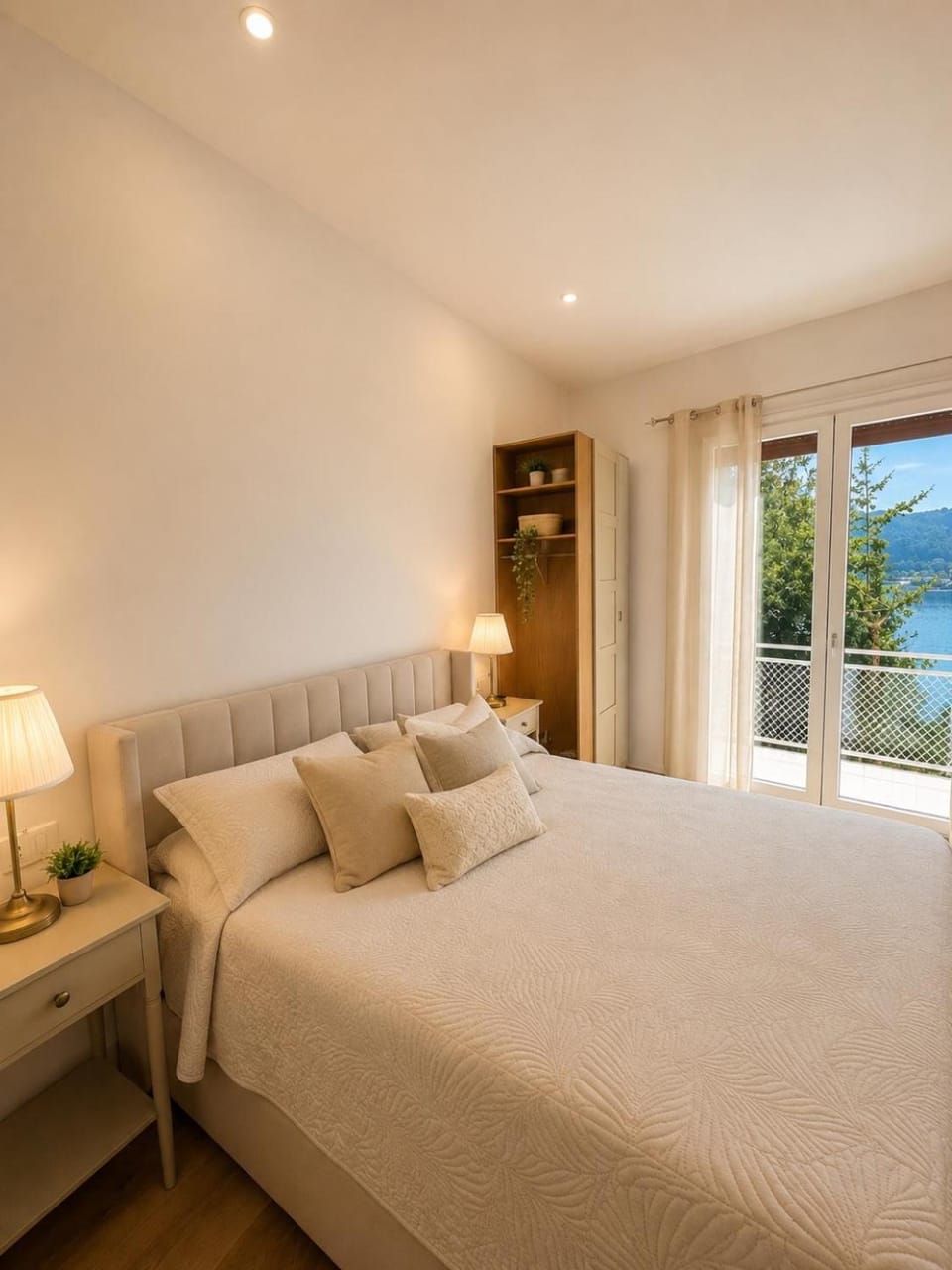 Bed, Natural landscape, Photo of the whole room, Bedroom