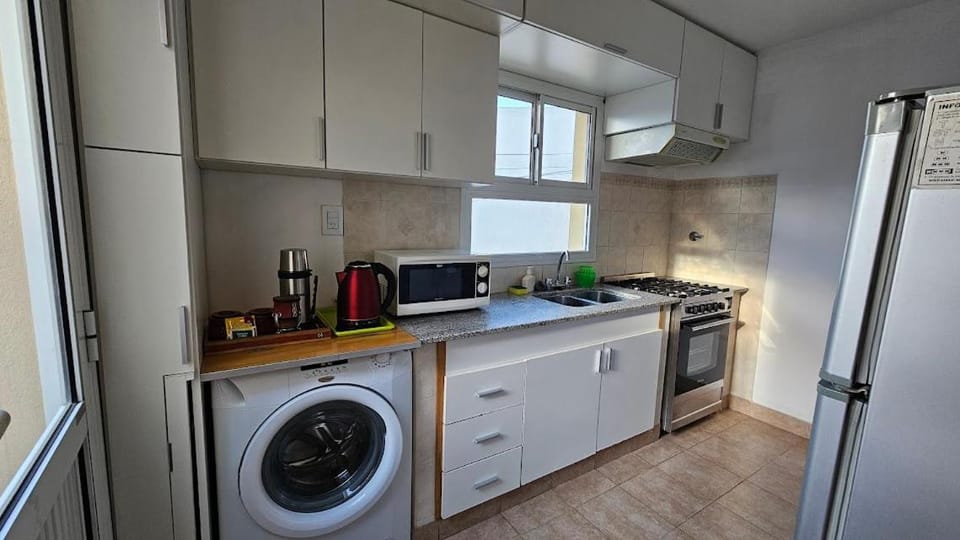 microwave, oven, stove, washing machine, kitchen