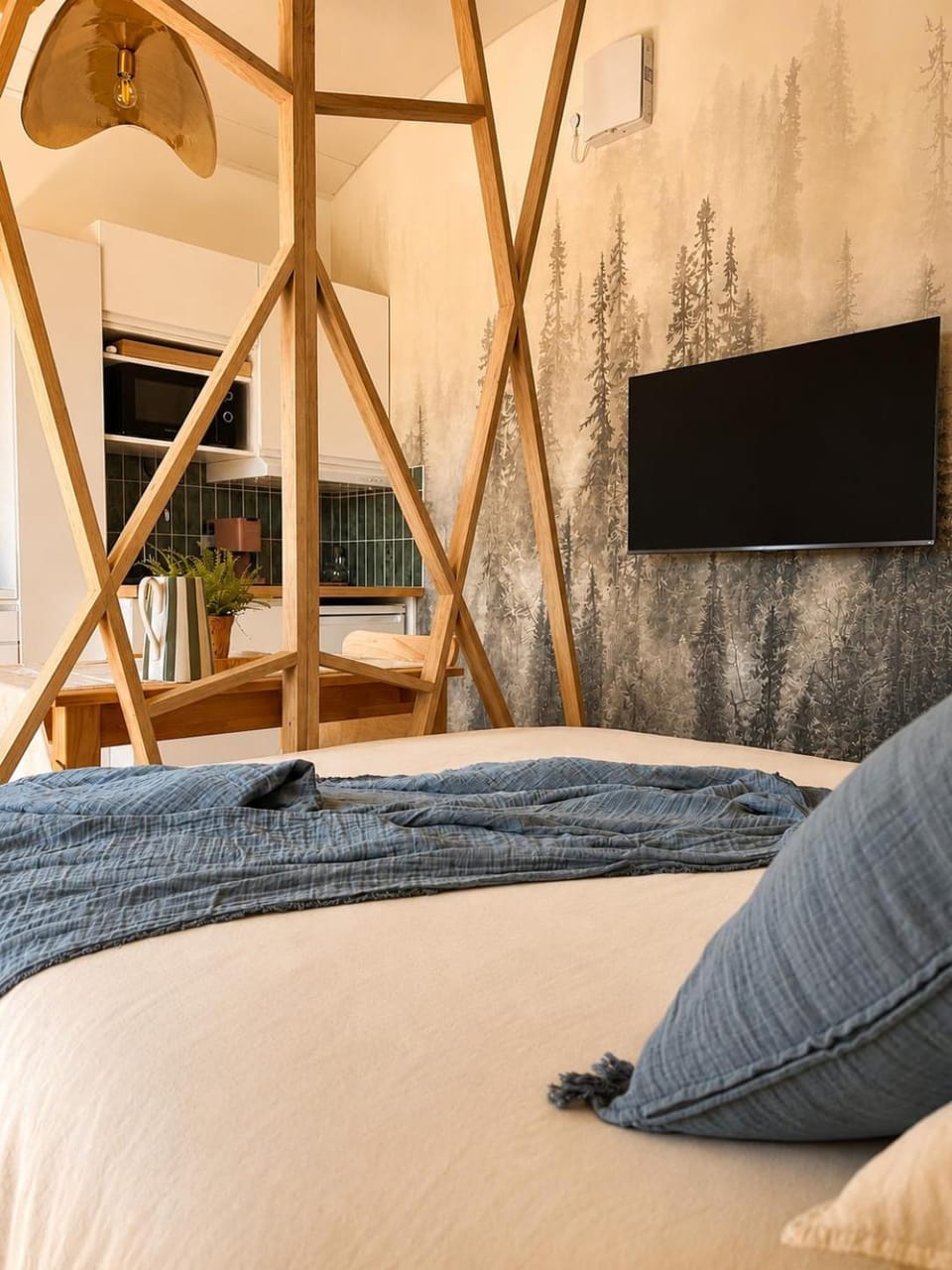 Bed, TV and multimedia, Photo of the whole room, Bedroom