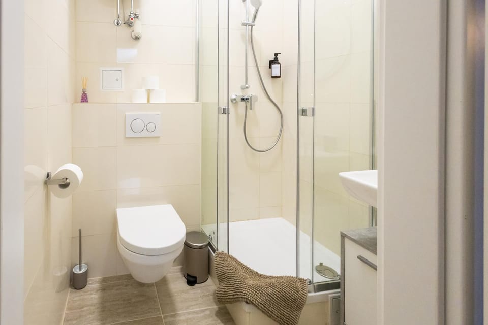 Shower, Toilet, Bathroom, towels