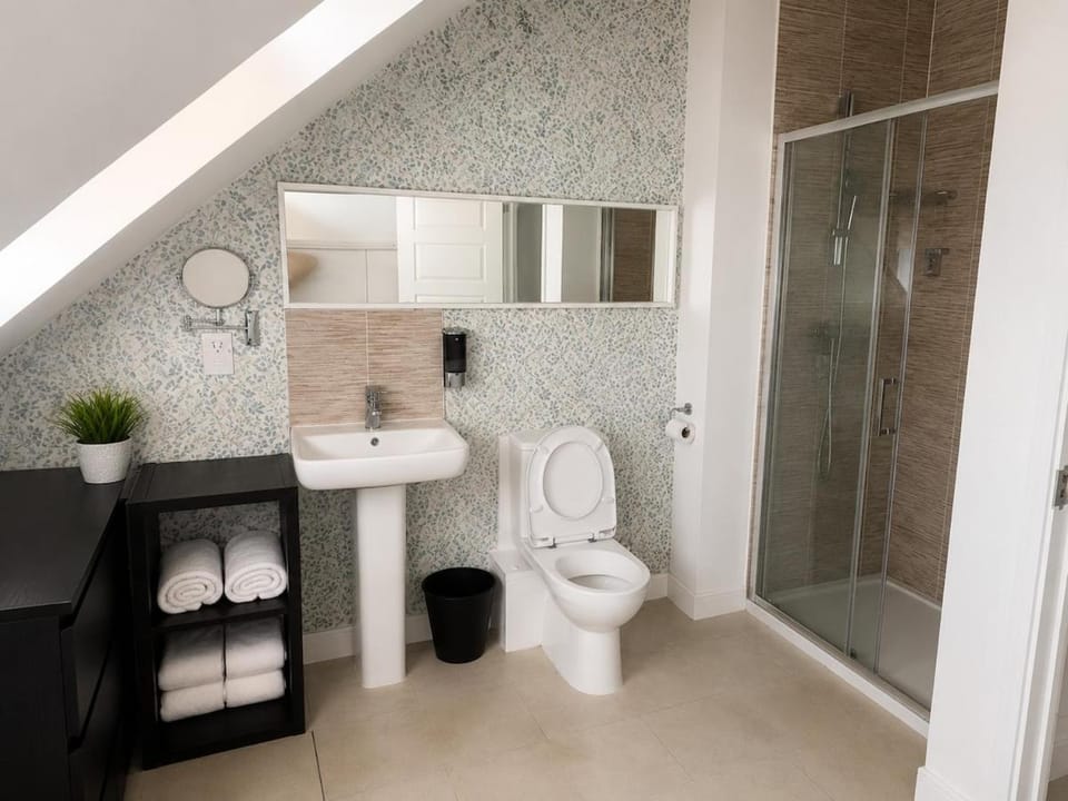Shower, Toilet, Bathroom, towels