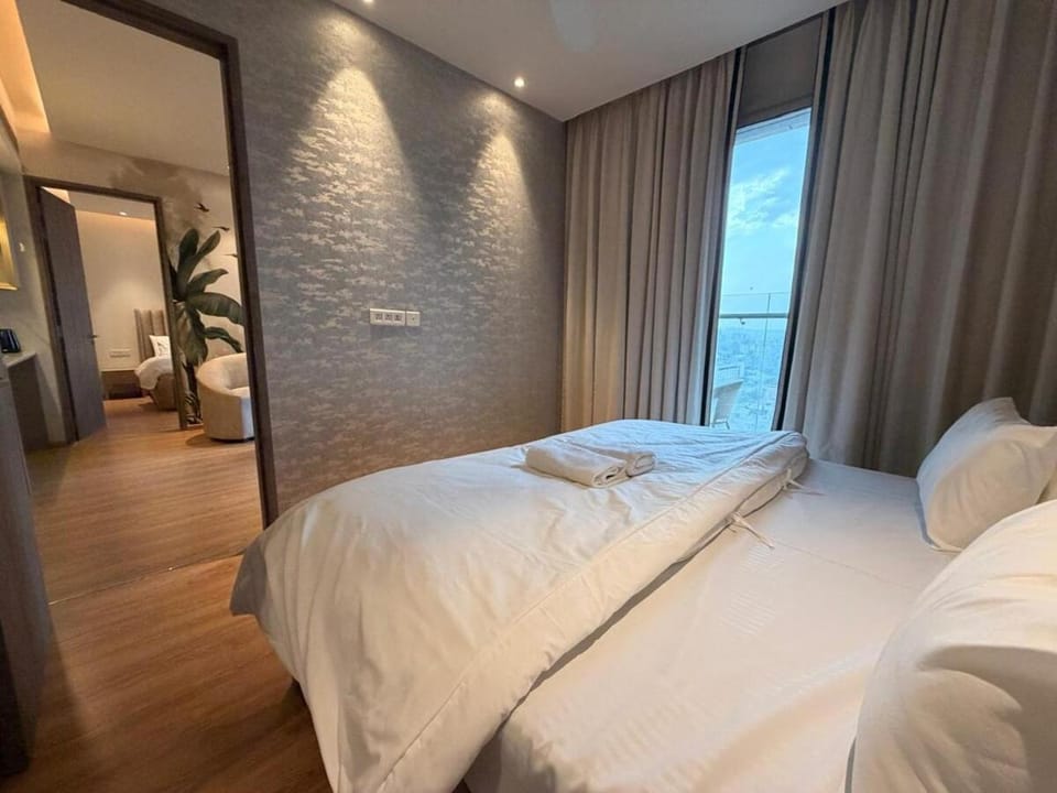 12A04 Skyline Luxury Royal 2BHK at MyDen, 3 Private Balconies, Beautiful City Views, Bright, Airy & Sunlit, 2 Ensuite Bedrooms, Premium Furnishings, Infinity Terrace Pool, Urbana Market, Cafes & Dining Just Downstairs Apartment in Gurugram