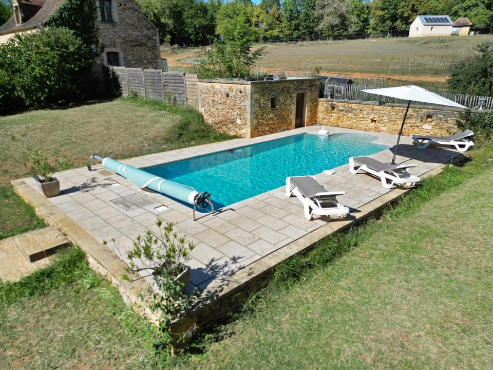 Property building, Living room, Swimming pool