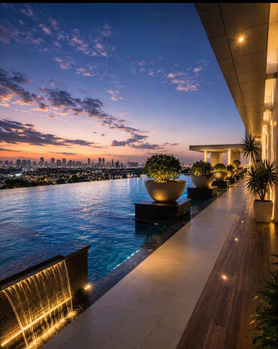 304, Serene Royal, 2BHK at MyDen, 3 Private Balconies, Beautiful City Views, Bright, Airy & Sunlit, 2 Ensuite Bedrooms, Premium Furnishings, Infinity Terrace Pool, Urbana Market, Cafés & Dining Just Downstairs Apartment in Gurugram