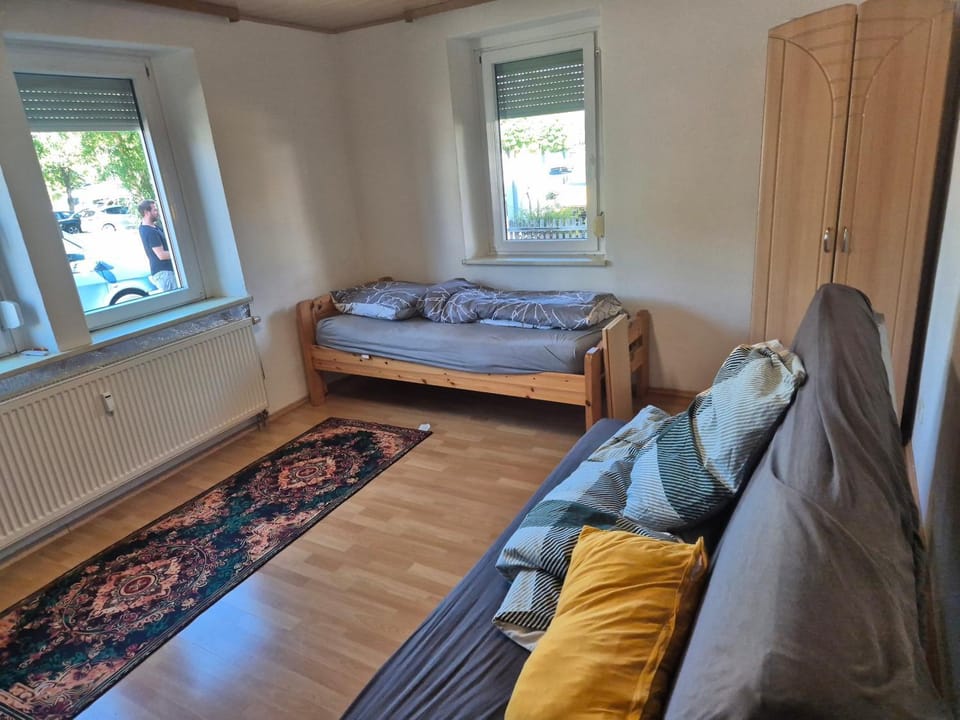 Property building, Living room, Bedroom