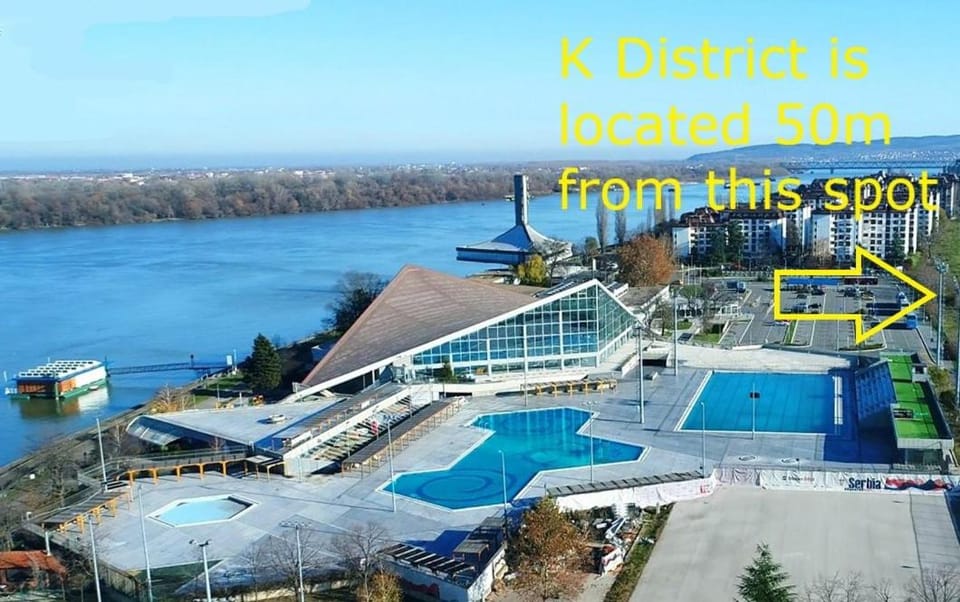 Danube River View Lounge 4 with Garage, K District Apartment in Belgrade