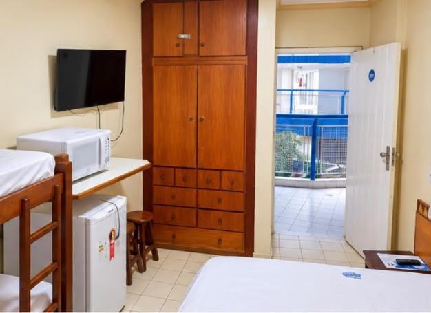 Bed, bunk bed, minibar, wardrobe