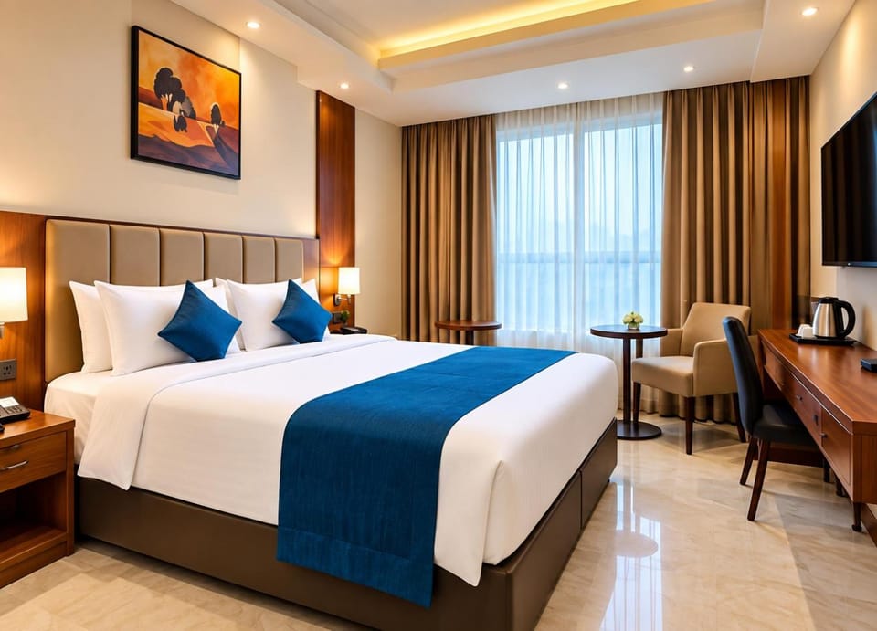 Bed, TV and multimedia, Kitchen or kitchenette, Living room, Photo of the whole room, Seating area, Bedroom, hair dresser