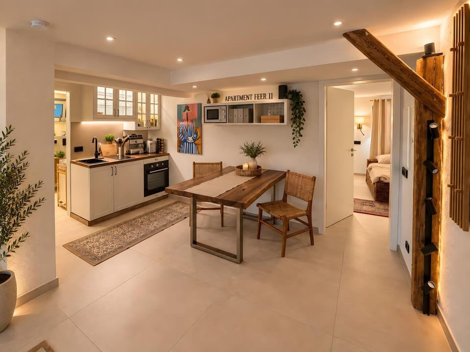 Property building, Kitchen or kitchenette, Living room