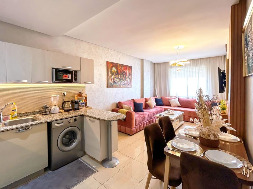 Charming 2BR with Pool, Fiber, IPTV and City View Apartment in Agadir