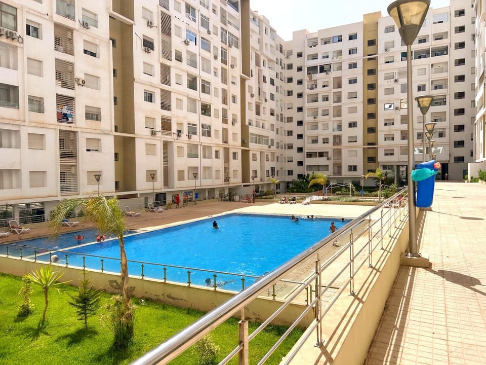 Charming 2BR with Pool, Fiber, IPTV and City View Apartment in Agadir