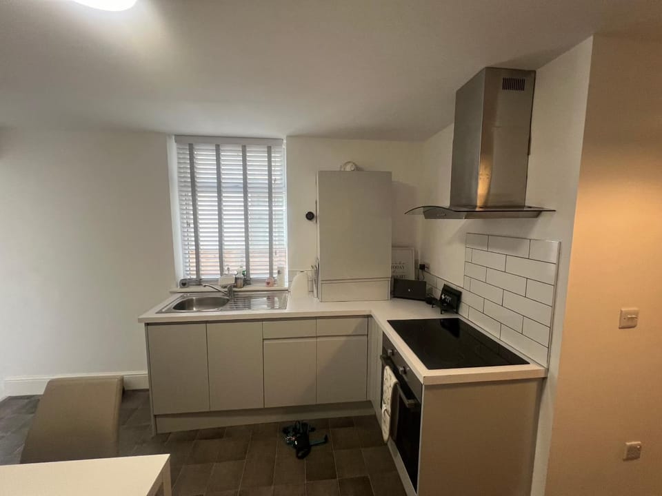 Kitchen or kitchenette, oven, stove