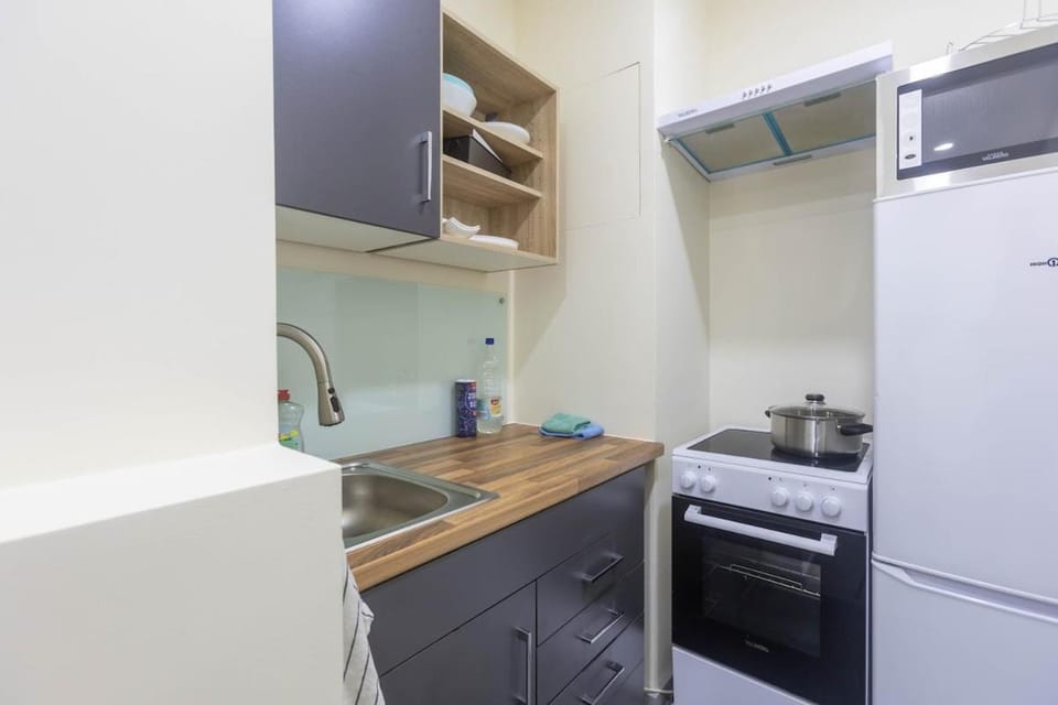 Appart climatisé au RDC avec cuisine privée, trés grande salle de bain, arrivée autonome et fenêtre sur couloir Apartment in Liège
