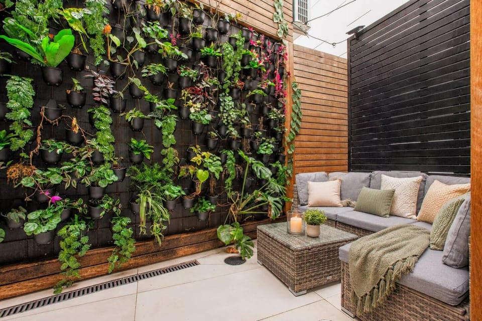 Property building, Patio, Garden, Seating area
