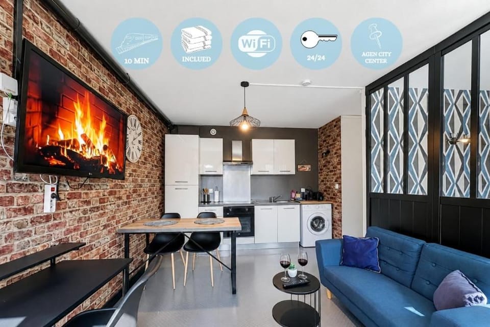 Cocon Bleuté - Proche de la gare - Climatisation Apartment in Nouvelle-Aquitaine