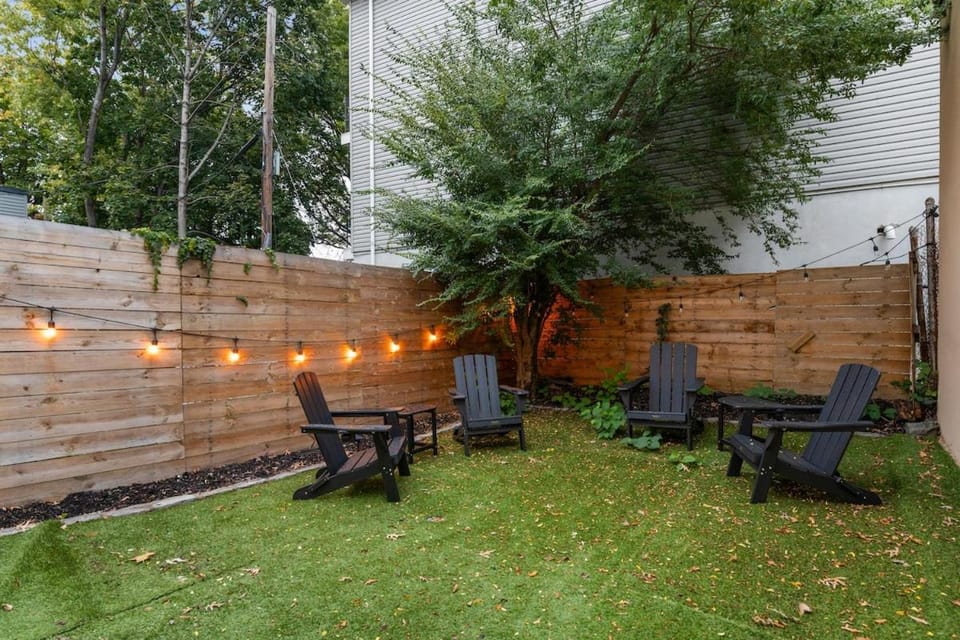 Patio, Night, Garden, Seating area