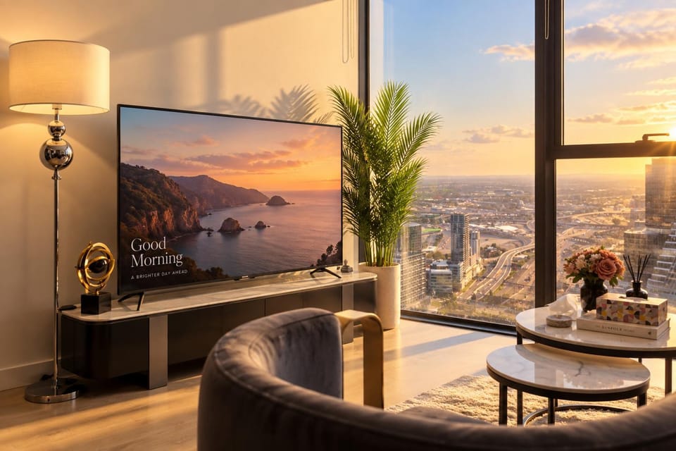 TV and multimedia, Living room, Seating area, Dining area, Evening entertainment, City view, Mountain view, River view, Sunrise, Sunset