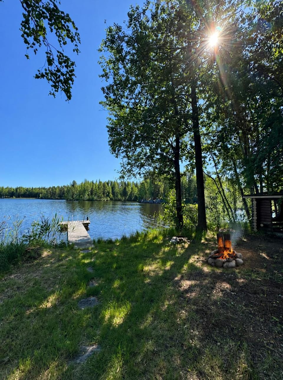 Spring, Day, Natural landscape, Lake view
