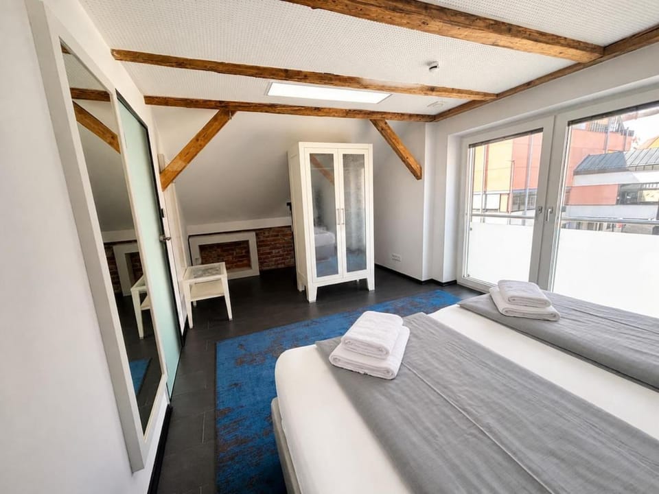 Bed, Photo of the whole room, Bedroom, towels, wardrobe