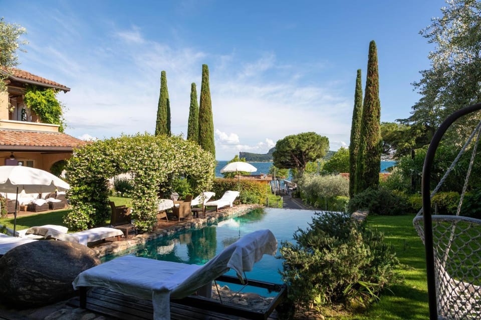 Property building, Living room, Swimming pool