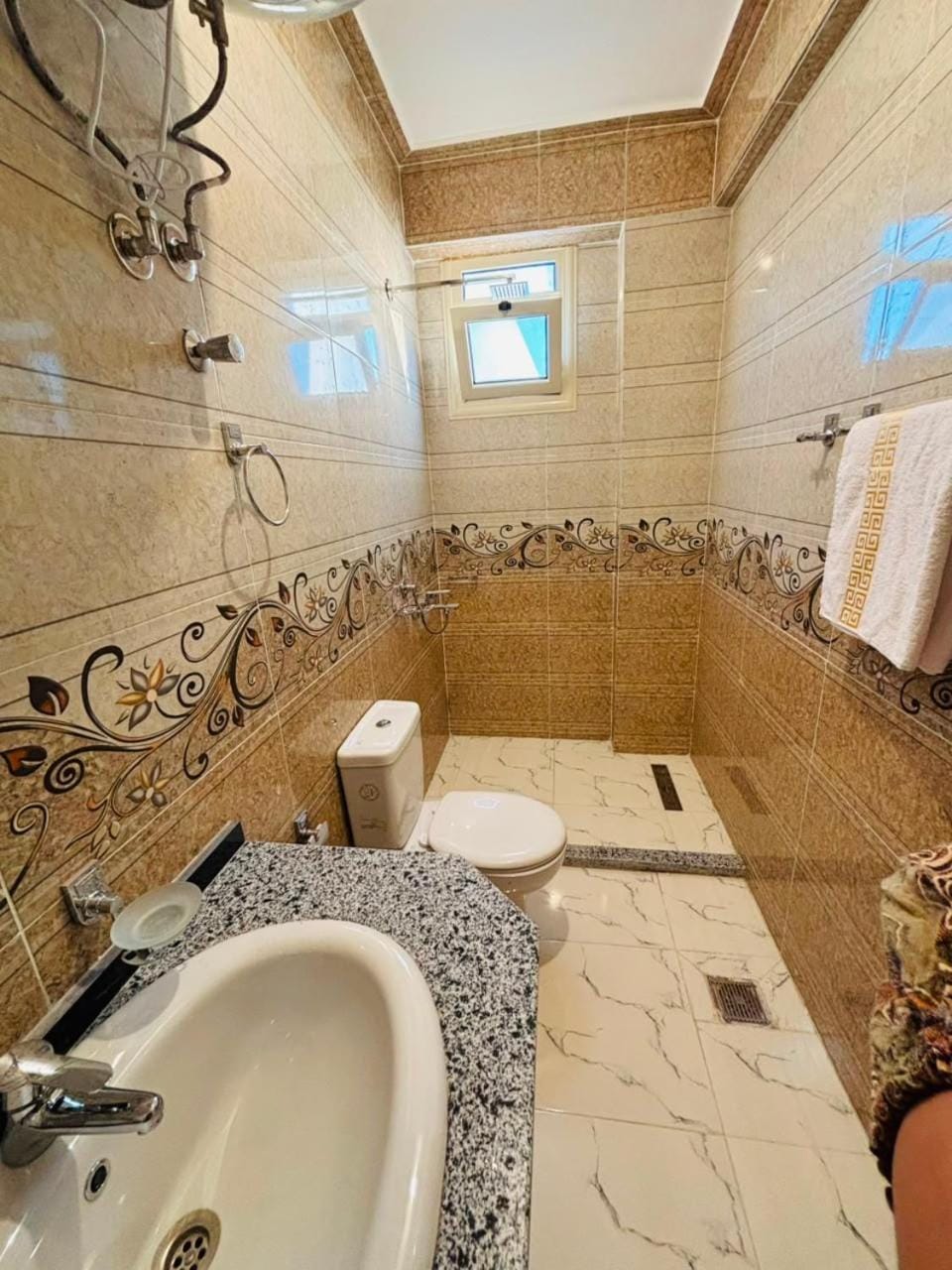 Toilet, Bath, towels