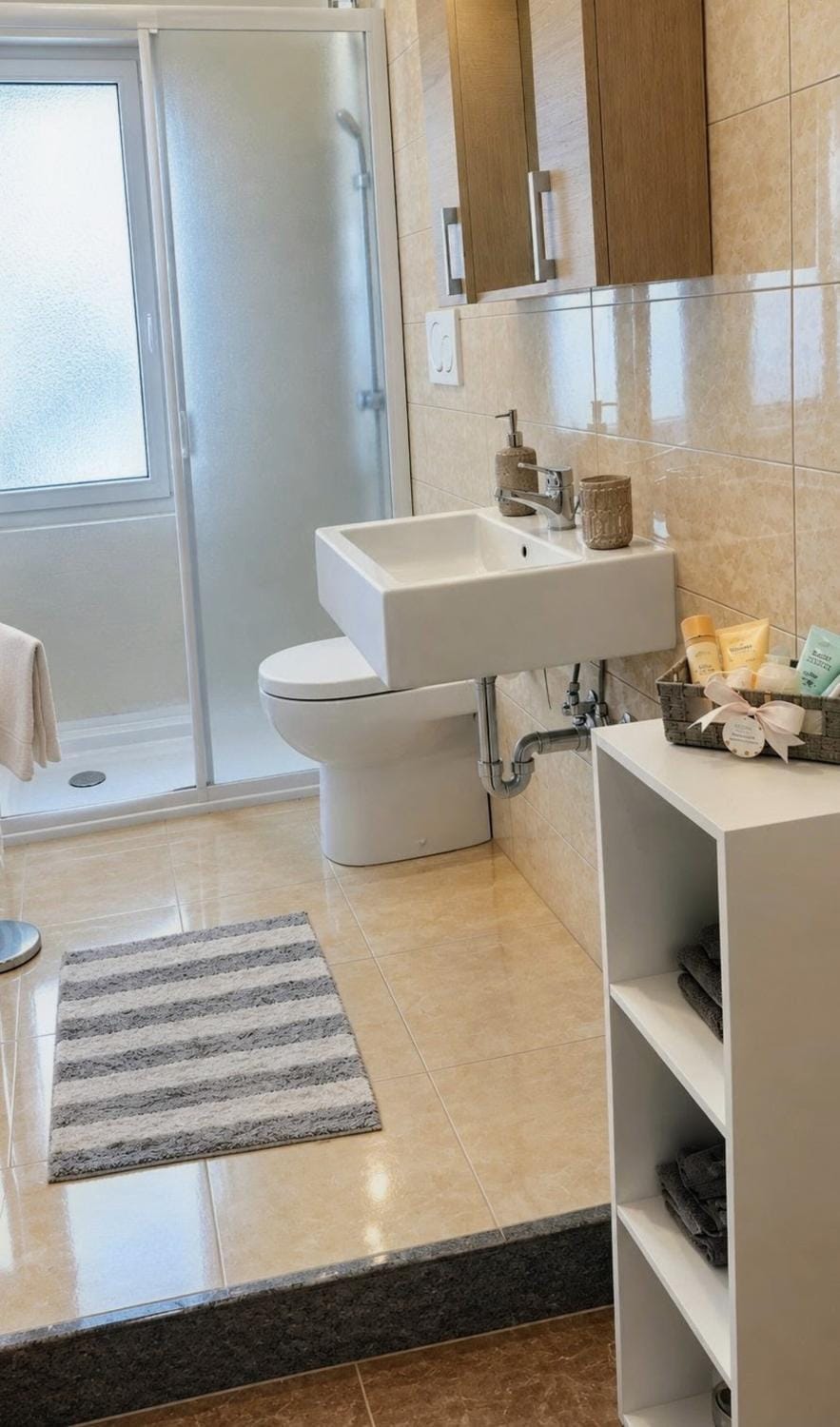 Bathroom, Living room