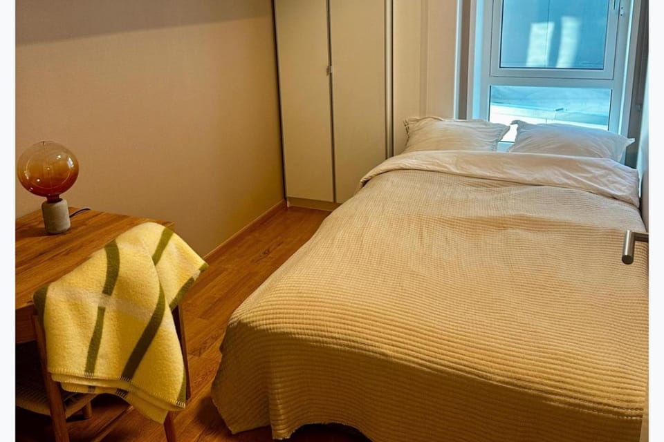 Bed, Seating area, Bedroom, furniture, towels, wardrobe