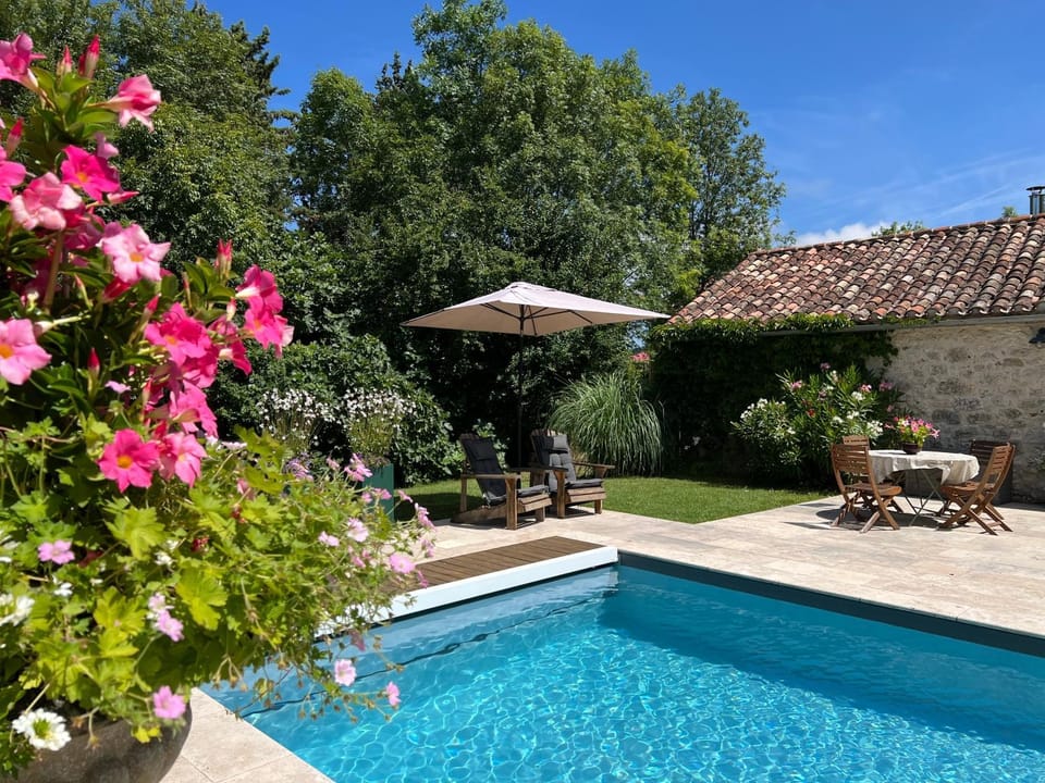 Property building, Living room, Swimming pool