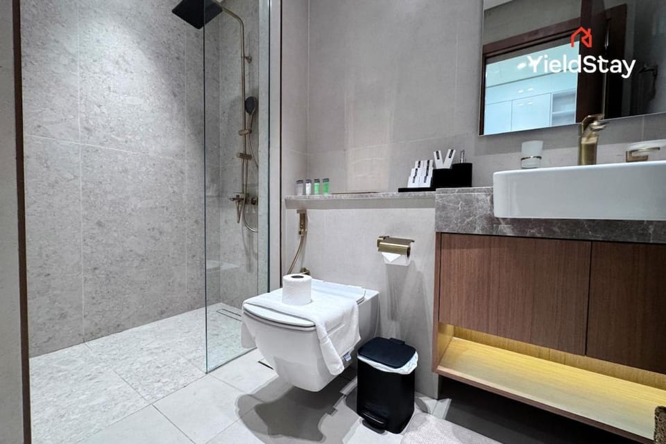 Binghatti Azure studio Stunning Pool View Stylish Interior JVC Apartment in Dubai