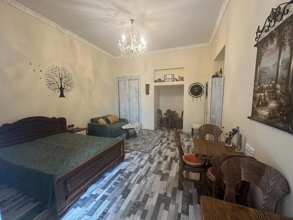 Bed, Living room, Photo of the whole room, Seating area, Bedroom
